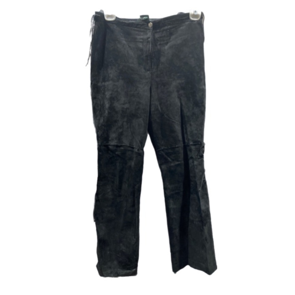Women’s Ralph Lauren Riding Style Cowboy Genuine Leather Pants in Black